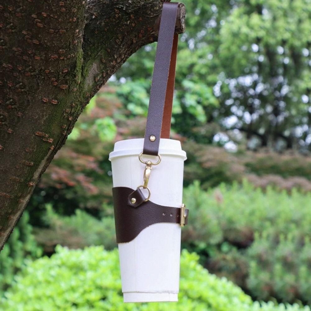 Portable Cup Holder Lanyard Travel Milk Tea Cup Sleeve Creative Water Cup Carrier Strap