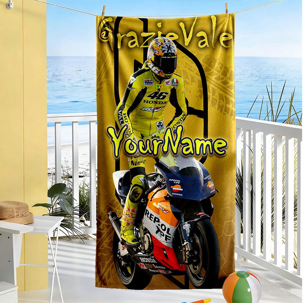 Doctor46 Customize Text Beach Towel Super Soft Absorbent Portable For Swimmingbeachcamping Travel Beach Accessoriesgym