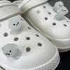 4Pcs/Set Luminescence 3D Cute Puppy Shoe Charms DIY Decoration for Clogs And Sandals Perfect Holiday Xmas Gifts Shoe Accessories