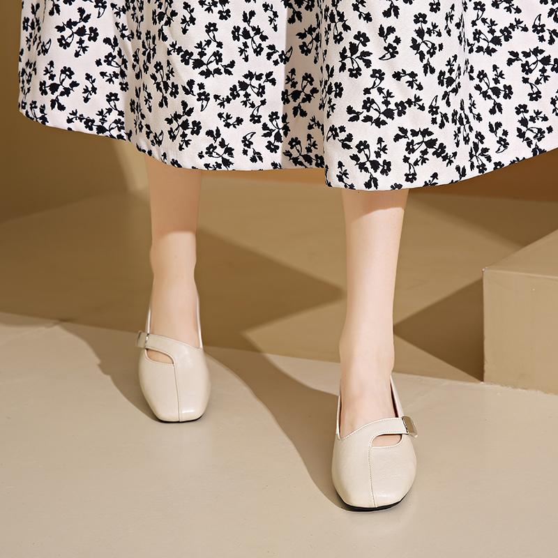 Новые маленькие кожаные туфли с острым носком на маленьком квадратном каблуке, женские элегантные модные модельные туфли на высоком каблуке Zapatos Mujer