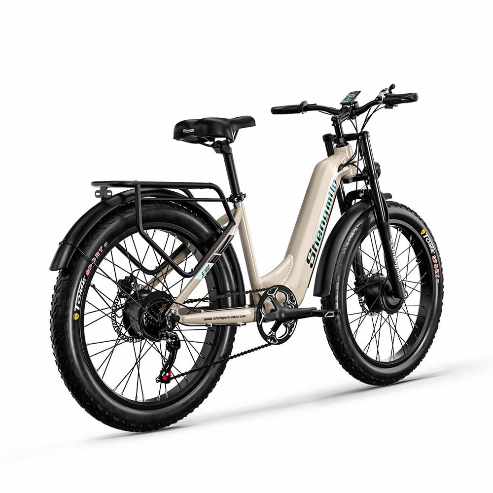 Electric Bicycle Shengmilo S700 1000Wx2 Motor 26" Fat Tire Adult Electric Bike 48V 17.5AH Dual Disc Brake 7 Speed Max Load 150Kg