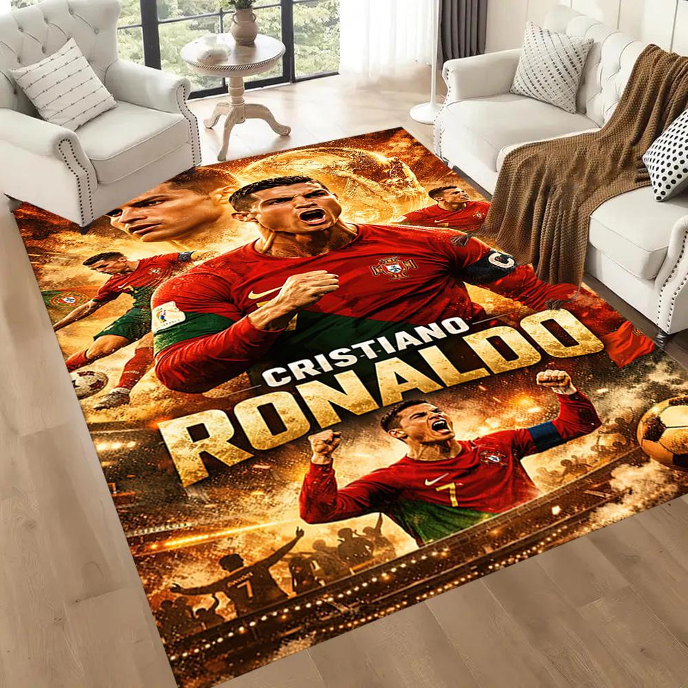 Cristiano Ronaldo Area Rug Suitable For Game Room Hallway Playrooms Bedrooms Antislip Carpet Anime Office Decor Birthdaychristmas Gift