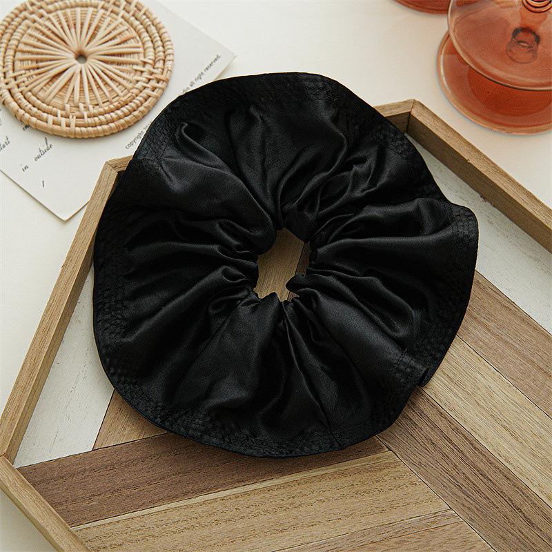 Oversized Solid Color Scrunchies Korean Satin Large Elastic Hairbands Hair Rings Rubber Band For Women Ponytail Hair Accessories