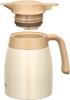 Thermos Stainless Steel Pot 1L Cream White Insulated Tabletop Vacuum Flask Keeps Food Hot or Cold - Pot, Pot, Structure, (TTB-1001 CRW)