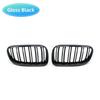 2Pcs Car Style Gloss Black Front Kidney Double Slat Grill Grille For-BMW E92 E93 3-Series 328I 335I Coupe LCI 2010-2013