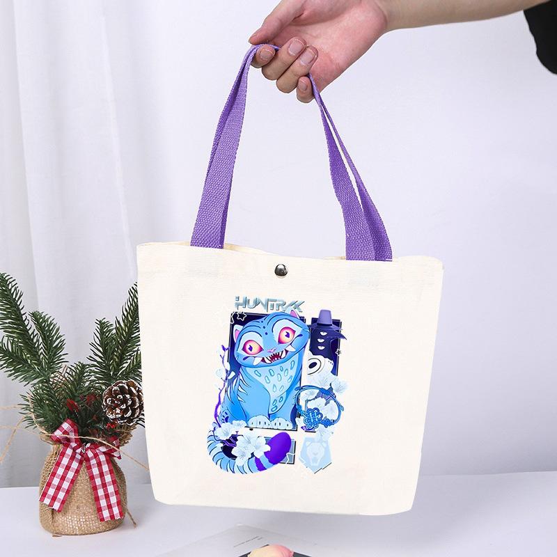 K-Pop Anime Cartoon Printed Student Large Capacity Portable Shoulder Bag Casual Canvas Bag