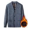 New Autumn And Winter Fashionable Warm Knitted Button Cardigan Sweater Jacket For Men Large Size Solid Color Loose Casual Jacket