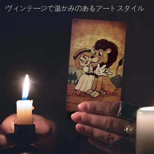 Old School Tarot Deck, 80 Vintage Cartoon Tarot Cards with Beginner's Guidebook, "Cuphead" Style Standard Tarot, Size: 12cm x 7cm