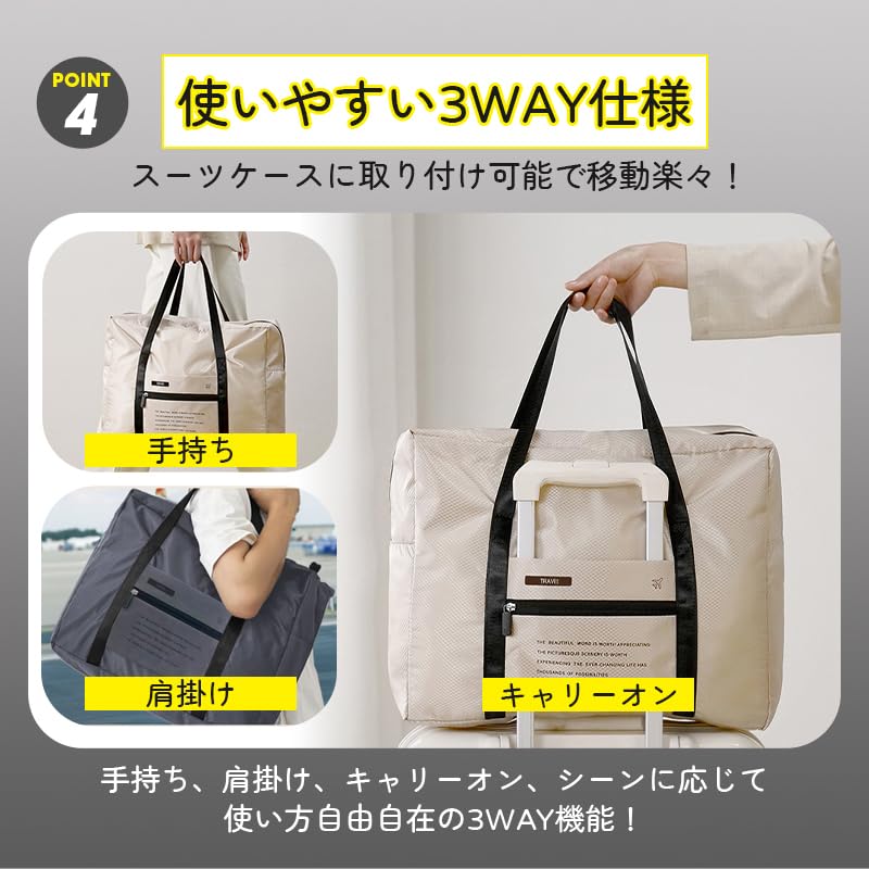 Olesew Folding Boston Large Folding Folding Boston Travel Travel Water Golf Carry-on Bag, Bag, Capacity, 3-Way, Foldable, Expandable, Carry-on Bag,