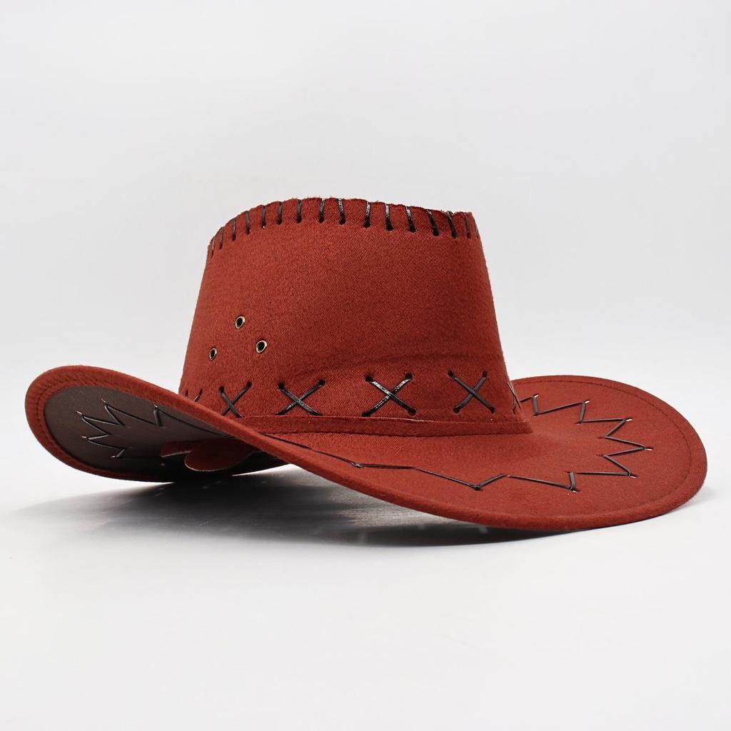 Ковбойская шляпа замшевая корейская версия шляпы от солнца для мужчин и женщин, пляжная шляпа для отдыха на траве, шляпа для верховой езды