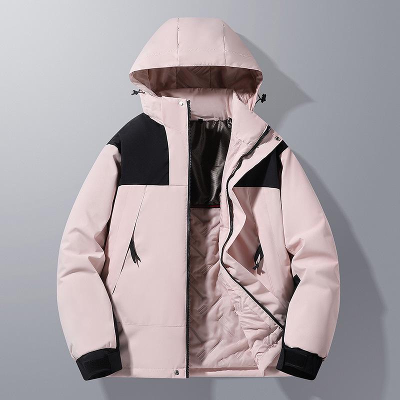 Зимняя мужская куртка с хлопковой подкладкой, мужская и женская ветрозащитная и водонепроницаемая куртка для альпинизма и активного отдыха из утолщенного хлопка, куртка