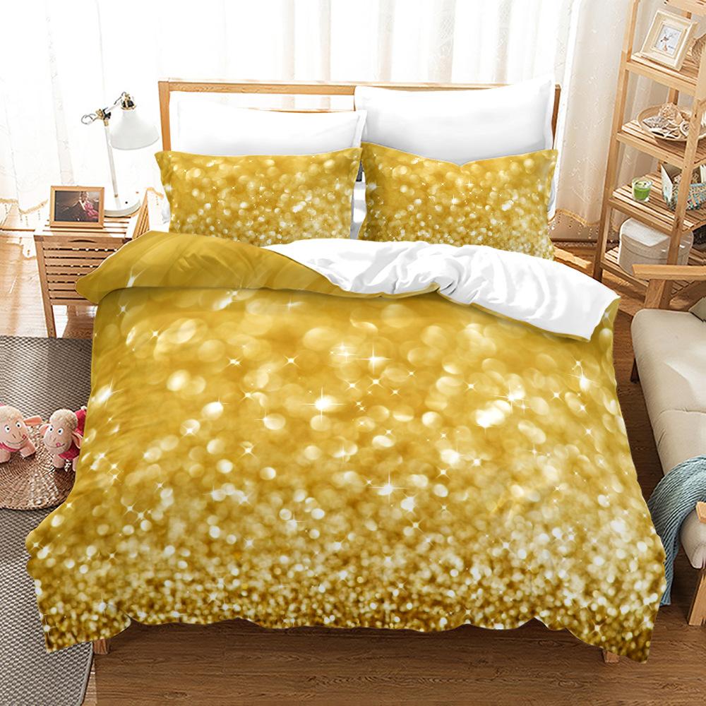 Набор пододеяльников с градиентом из микрофибры в радужную полоску с блестками, пододеяльник Double Queen King Size, 2/3 шт.