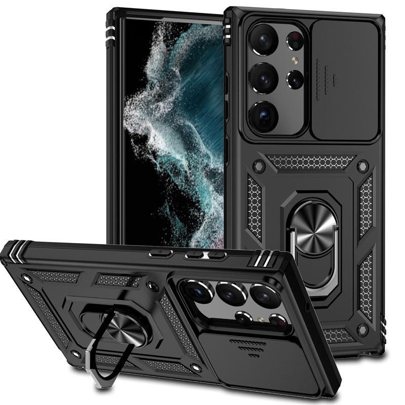 Подходит для Samsung S23 Ultra Чехол для мобильного телефона Sergeant с кольцом, с выдвижным окошком, A34 5G, два в одном, чехол с защитой от падения