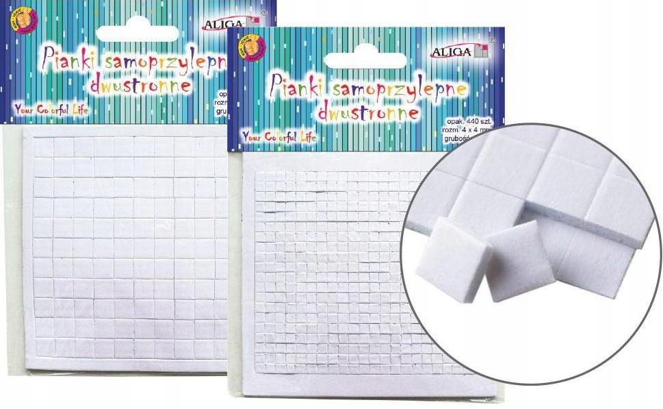 Self-Adhesive Foam Squares, Double-Sided, 1 Pack