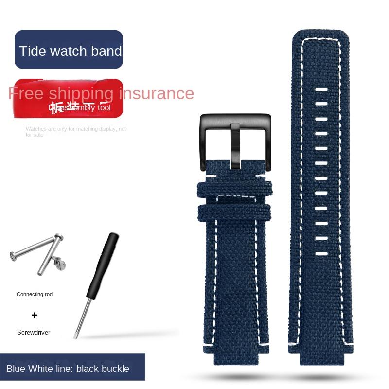 Для TIMEX Tidal T2N721 T2N720 T2n739 TW2T76500 TW2T76300 TW2T76500 Холщовый ремешок для часов Черный Армейский зеленый Синий Нейлоновый ремешок для часов 16 мм