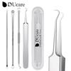 4 PCS Acne Blackhead Removal Needles Stainless Steel Pimple Extractor Comedone Cleaner Skin Clean Care Tools Kit