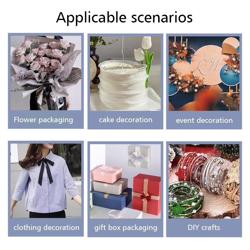 Рождественский дизайн с блестящими звездами, многофункциональный дизайн с жемчужной цепочкой, роскошная тесьма, подарочная упаковка, многослойный блеск, 5 ярдов