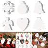 30Pcs Sublimation Christmas Ornaments, Blank Pendants, Double Side Heat Transfer