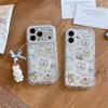 Корейский чехол для iPhone 17/16 Pro Max/15 Pro со звездами и кроликом, с блестками