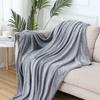Air Conditioner Blanket Breathable Dispel Coldness Solid Color Short Velvet Throw Blanket Warming Accessories for Travel
