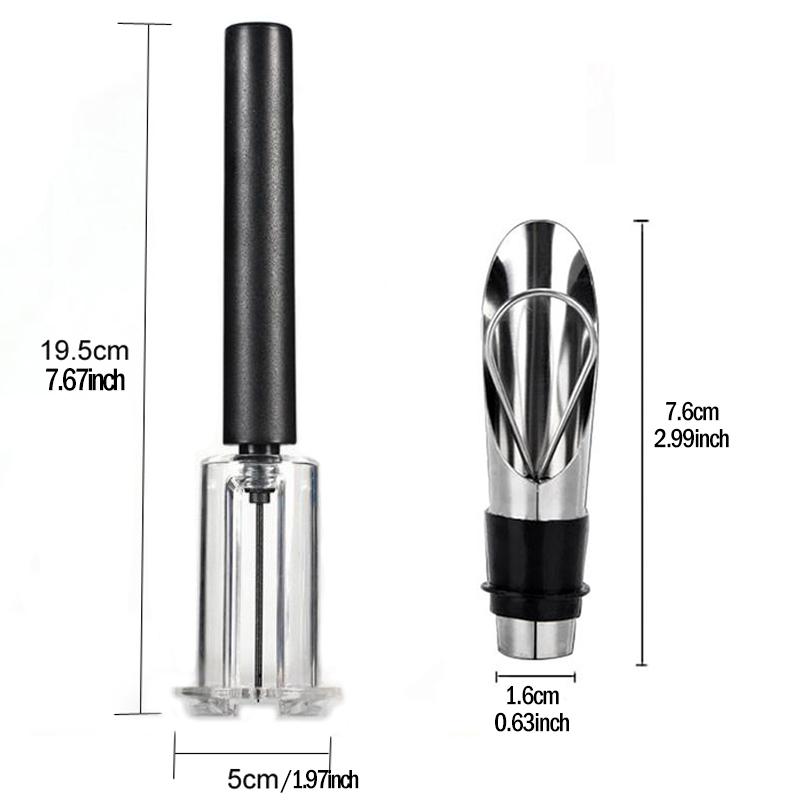 Air Pump Wine Bottle Opener Air Pressure Vacuum Red Wine Stopper Beer Lid Opener Corkscrew Corks Out Tool Stainless Steel Pin