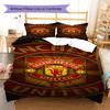 Manchester United F Pattern Bedding,Quilt Set Quilt Cover Pillowcase Home Birthday Gift(1 * duvet cover + 2 * pillowcase, without core)
