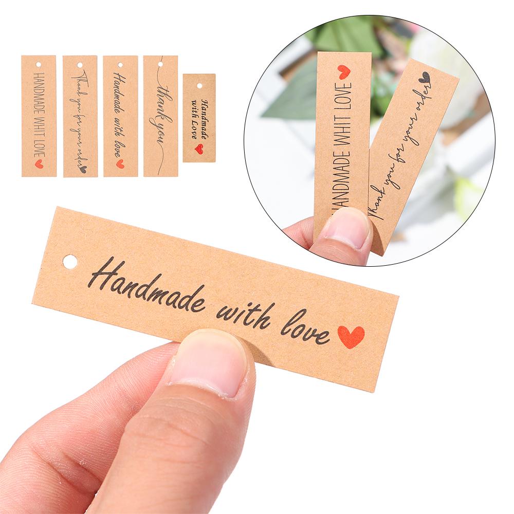 Украшение Вечеринка Бумажные Крафт-Лейблы «Merci» Ручная Работа С Любовью Бирки-Подвески «Спасибо»