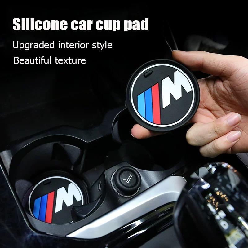 2Pcs Car Coasters Silicone Non-Slip Water Cup Mats For BMW G30 G32 G01 G02 G05 G06 G07 G26 G23 G22 F40 F20 G08 G16 glasses clip FY0