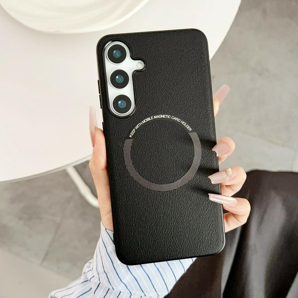 For Samsung Galaxy A57 5G Magnetic Case Anti-Drop PU Leather + PC Cover