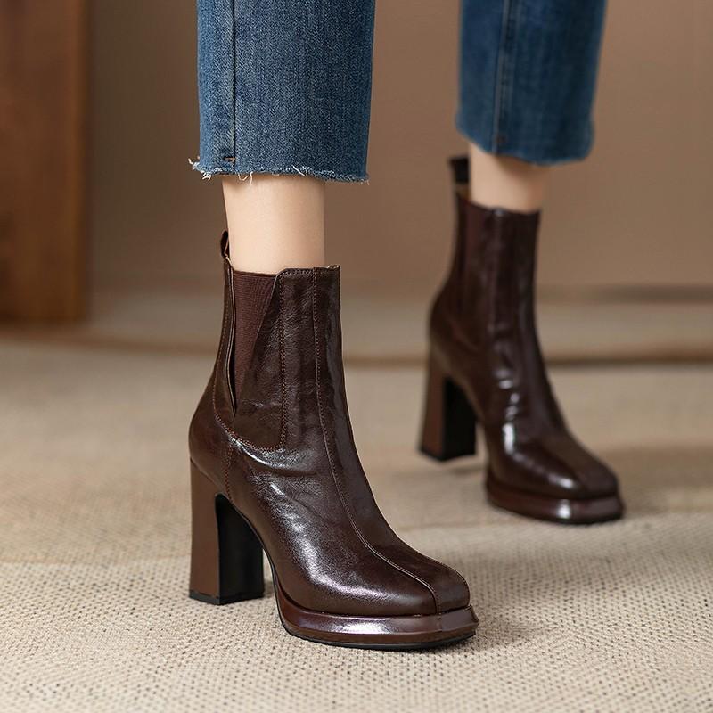 Короткие женские ботинки 2026 новая осенне-зимняя женская обувь женские ботинки Челси весна и осень
