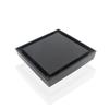 Modern Square Pattern Copper Bathroom Floor Drain Black Gold Brushed Shower Strainer with Tile Insert for Hotels and Bathtubs