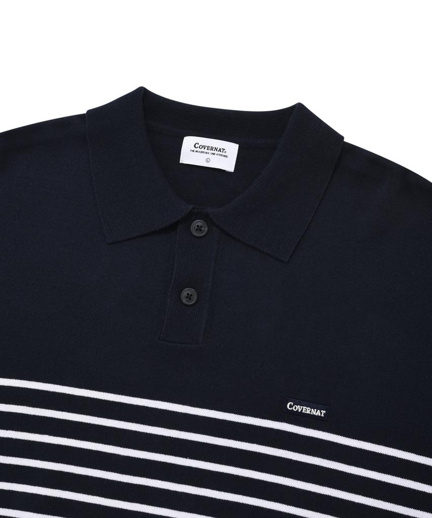 COVERNAT Basic Collared Knit Navy