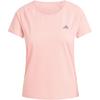 Adizero Comfortable and Lightweight Pullover with Letter Logo Print Short Sleeve T-Shirt Women Tops Pink IW3216