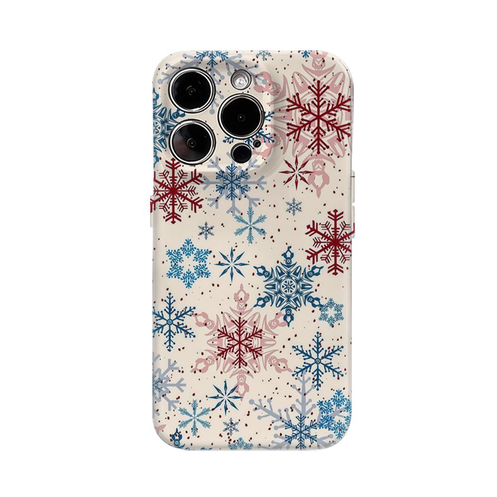 Christmas Snowflake Fantasy Phone Case for IPhone 16 15 14 13 12 11 X XS XR XSMAX 7 8 Pro Max Plus Double-layer Back Cover
