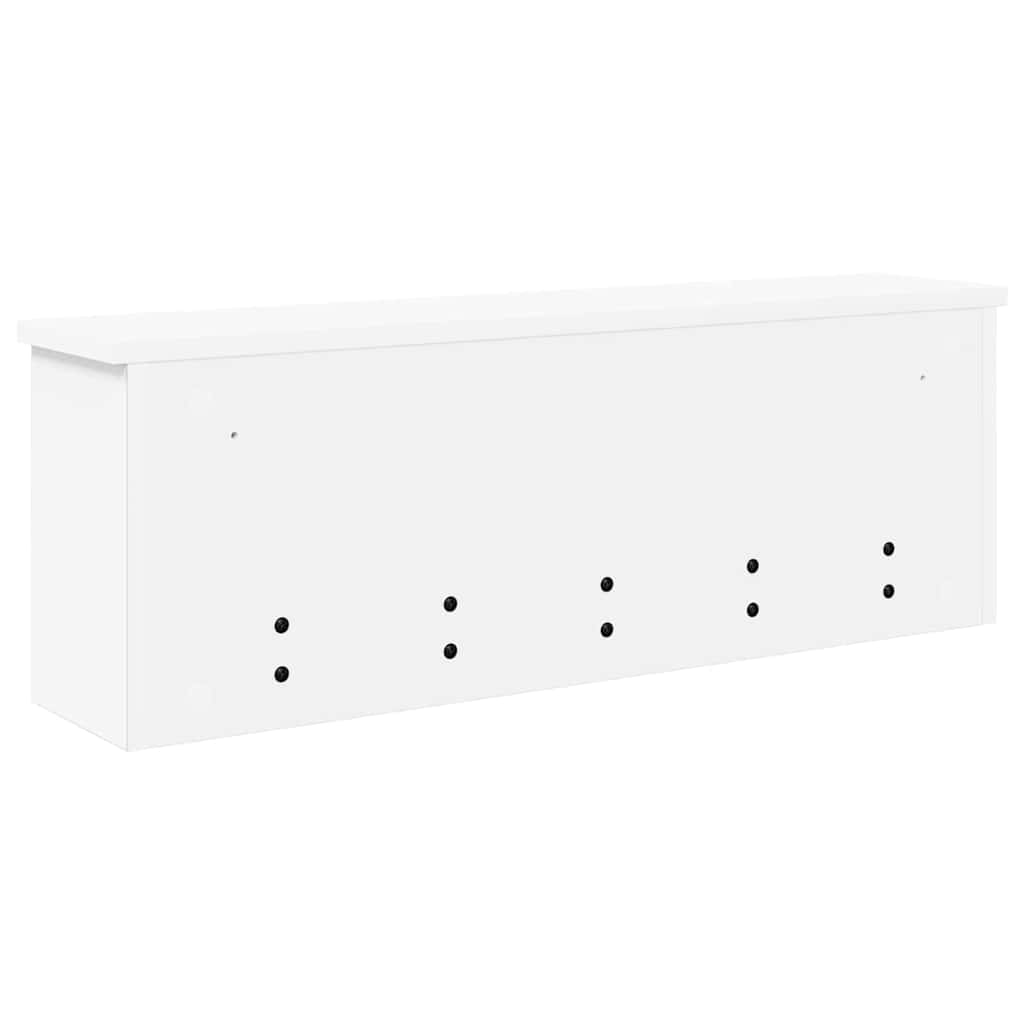 Wall Mounted Nightstand White 75 x 16 x 26 cm Engineered Wood