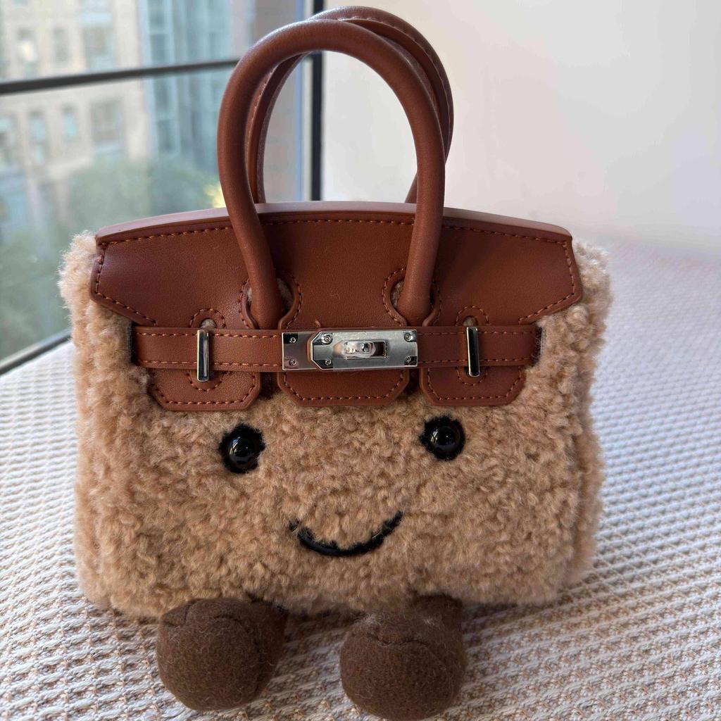 Jllycat Cute Fluffy Platinum Doll Crossbody Elf Handbag