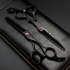 Professional Japan 440c 5.5 6 '' Red Gem Black Hair Scissors Haircut Scissor Thinning Barber  Shears Hairdresser Scissors