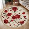 Cherry Blossom Round Rug Room Floor Mats Non-Slip Living Room Rugs Washable Carpet for Home Decor Mat