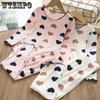 Girls' Spring and Autumn Summer Pajamas Children's Home Clothes Baby Three-quarter Sleeves Two-piece Air-conditioning Suit