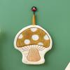 Soft Mushroom Theme Hand Towel Coral Fleece Bathroom Kerchief Toilet Handkerchief  Kitchen Home