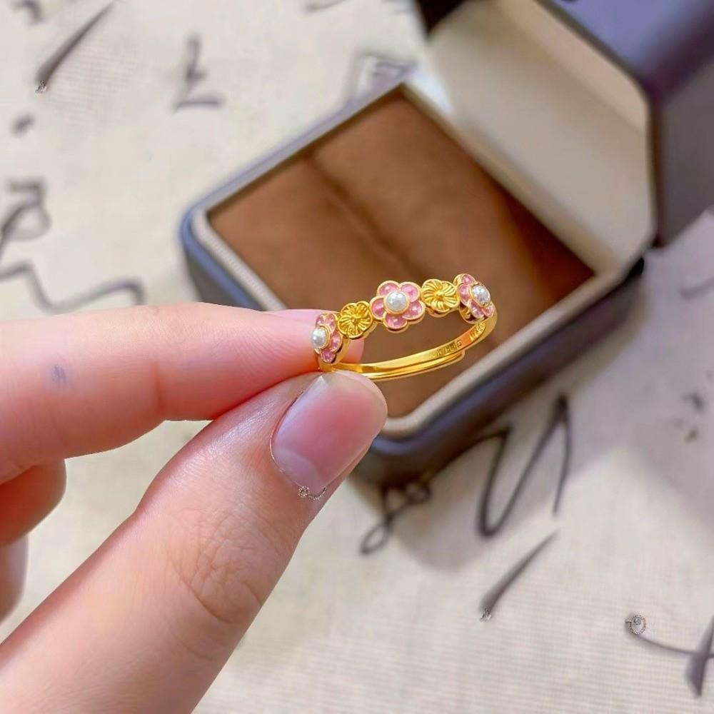 7Pcs/Set Butterfly Flower Ring Set Rhinestone Irregular Rings Creative Enamel Finger Rings Wedding