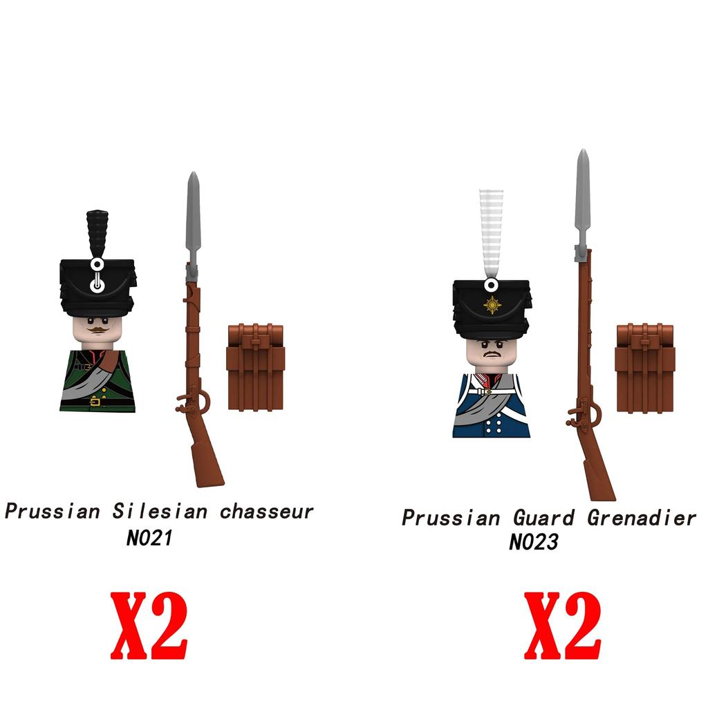 Napoleonic Wars Military Soldiers Building Blocks Medieval Army Figures Russian Ukraine Knights Infantry Weapon Bricks Kids Toys