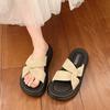 Thick-soled Cool Slippers Women's Summer Fashion Slip-feeling Shoes Pregnant Women's One-shoulder Slippers