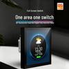 Умный выключатель Graffiti Zigbee с 4-дюймовым сенсорным экраном, 4-позиционным релейным выходом и двойным управлением, не требует проводки