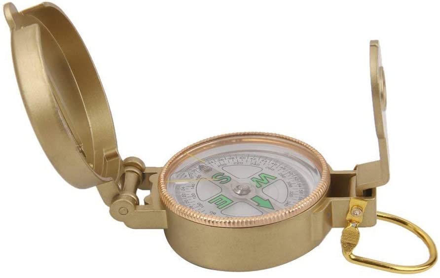 Directional Compass, Zamo, Vintage Look, Accurate, With Magnifier, Diameter 45Mm, Gold Color