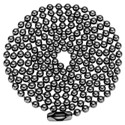 Цепочка из шариков из чистого титана с регулируемой подарочной упаковкой для мужчин и женщин, ожерелье TI-EDC, (3,0 мм - Длина 24 дюйма)