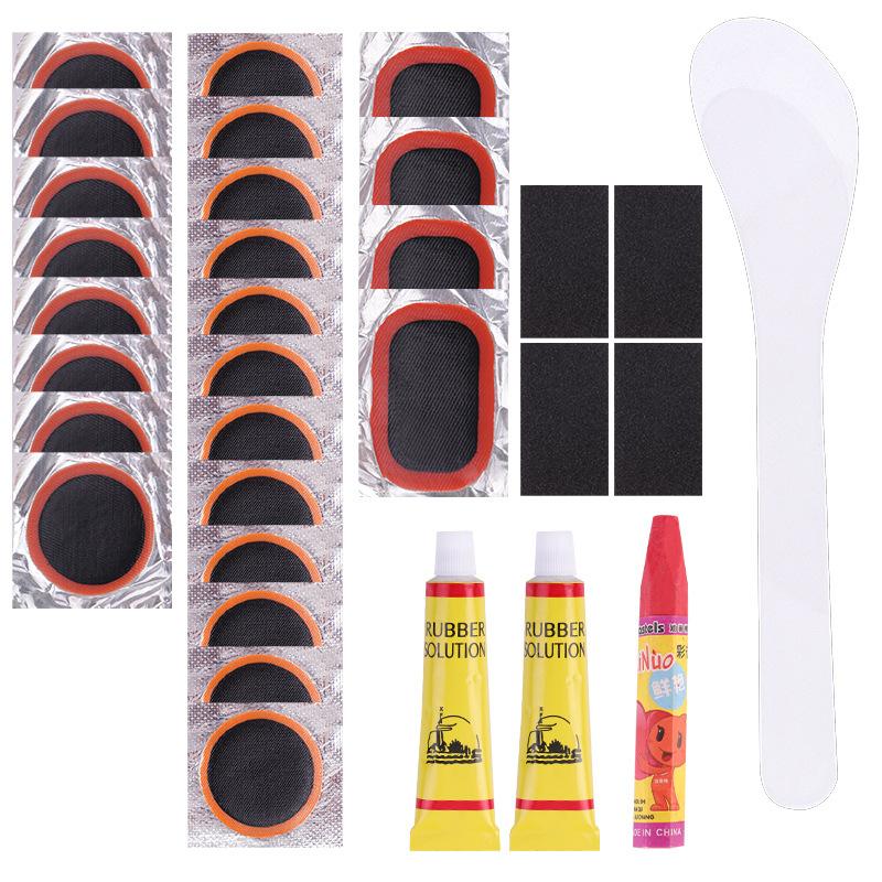 Велосипедный резиновый рычажный инструмент для холодного ремонта шин Набор инструментов для быстрого ремонта шин без клея Ящик для инструментов для ремонта шин