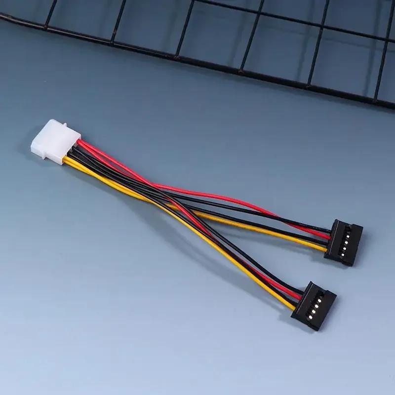 IDE Molex 4-контактный к 2 x SATA Кабель питания Serial ATA Y-разветвитель Двойной удлинитель для жесткого диска Адаптер Разъем