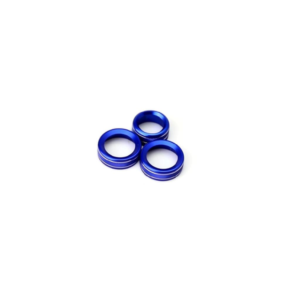 Blue GPS Navigation Screen Volume, Tune Knob Ring Covers For 16-23 Toyota Tacoma