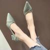 New Pointed Mid Heel Women's Shoes Shallow Mouth Single Shoes Women's Fashion High Heel Women's Shoes
